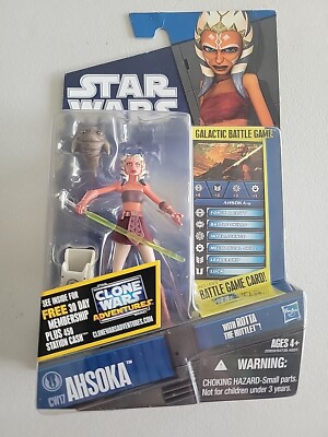 2010 STAR WARS THE CLONE WARS AHSOKA TANO & ROTTA THE HUTTLET 3 FIGURE CW17
