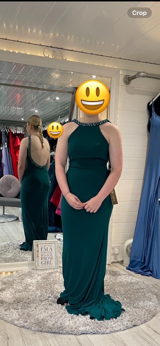 mascara green prom dress Gorgeous Spaghetti-Straps Dark Green Prom Dress Long With Slit main image 0