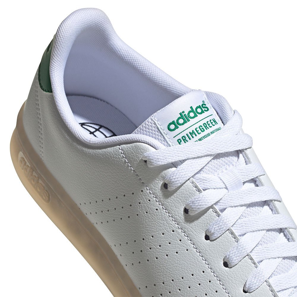 adidas gazelle silver green womens Advantage Eco Shoes Cloud White / Cloud White / Green main image 1