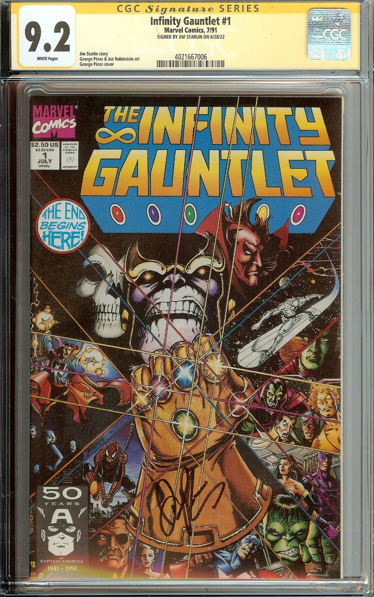 アメコミリーフ Infinity Countdown #1 CGC サイン入り 💥 Infinity Gauntlet #1 Signed Jim Starlin 💥 CGC 9.2 | eBay