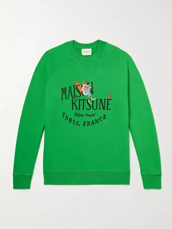 Maison Kitsuné Green Olympia Le-Tan Palais Royal News Sweatshirt M