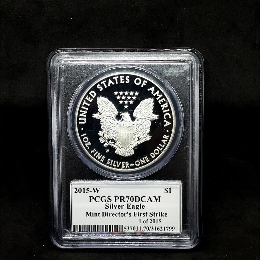 2015 W $1 American Silver Eagle  PCGS PR70DCAM First Strike Edmund Moy 1 0f 2015 - Image 2 of 4