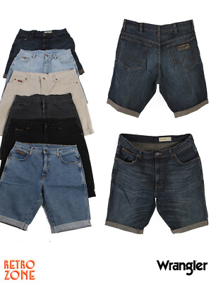 HERREN WRANGLER DENIM SHORTS VINTAGE CUT OFF ROLL UP GRADE A W28 W30 W32 W34 W36