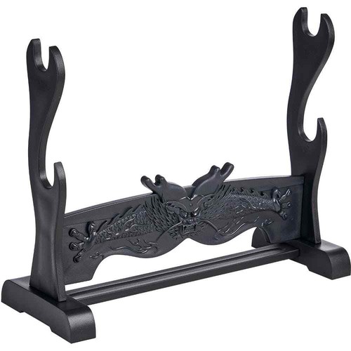 PORTA SPADE PLASTICA 2 POSTI DA TAVOLO STAND ESPOSITORE KATANE WAKIZASHI BOKKEN - Afbeelding 1 van 5