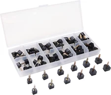 24 Pairs High Heel Replacement Tips Womens Shoes Tips Repair Kit 6 Size Black