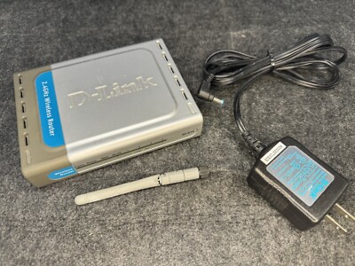 D-Link Model DI-514 Wireless Router With Original Accessories