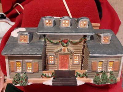 Vintage 1992 Lemax Lighted Grand House w box