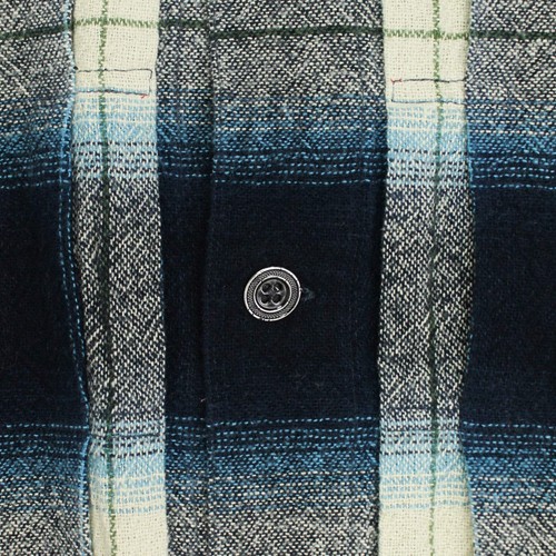 RRL Double RL Blue Shadow Plaid 100% Cotton Flannel Type 2 Trucker Jacket M - Picture 4 of 7