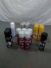 Temporary Grey Party Hair Color Spray On Shampoo Out Halloween Lot of 17