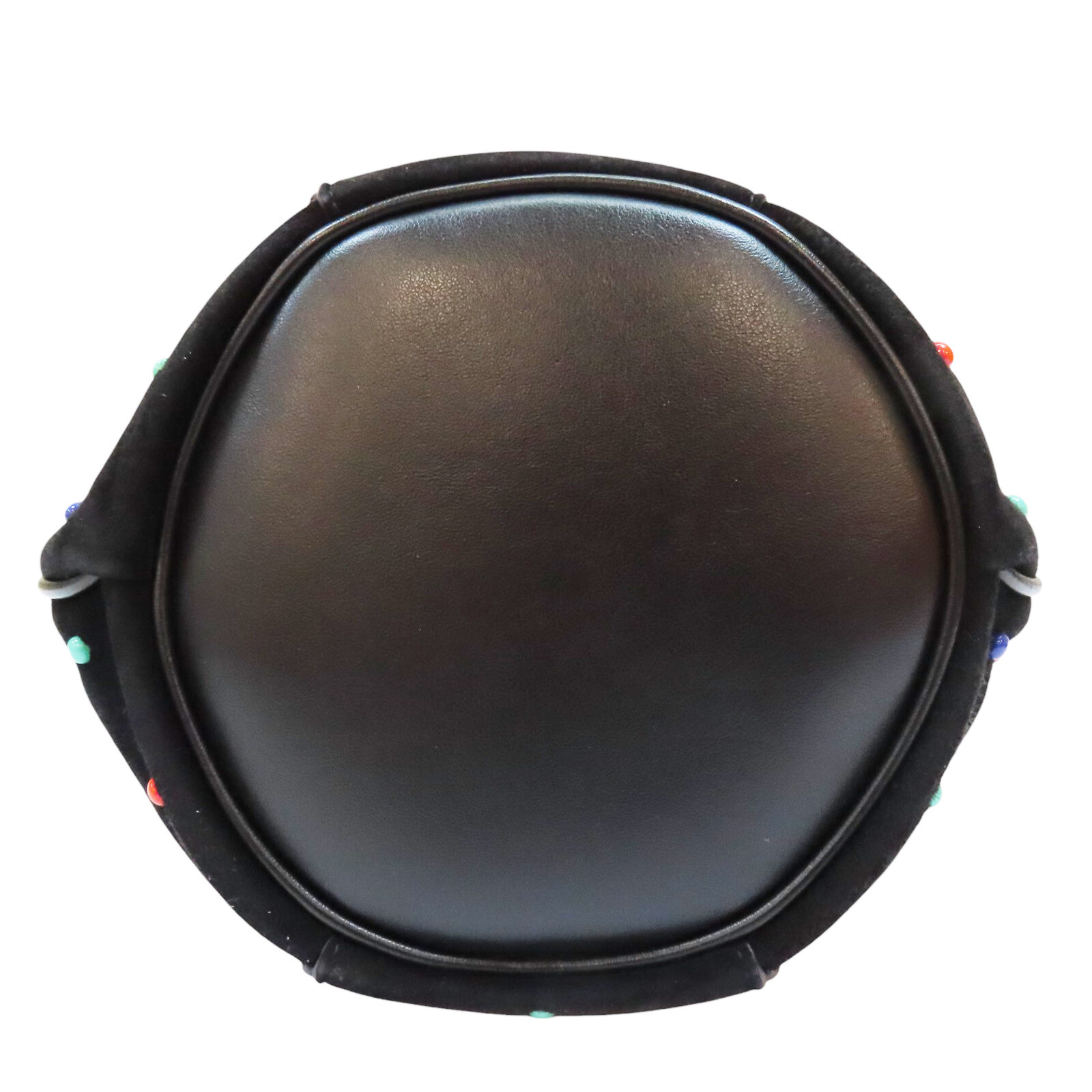 Borsa a secchiello SAINT LAURENT Talitha borchie tracolla scamosciata nera