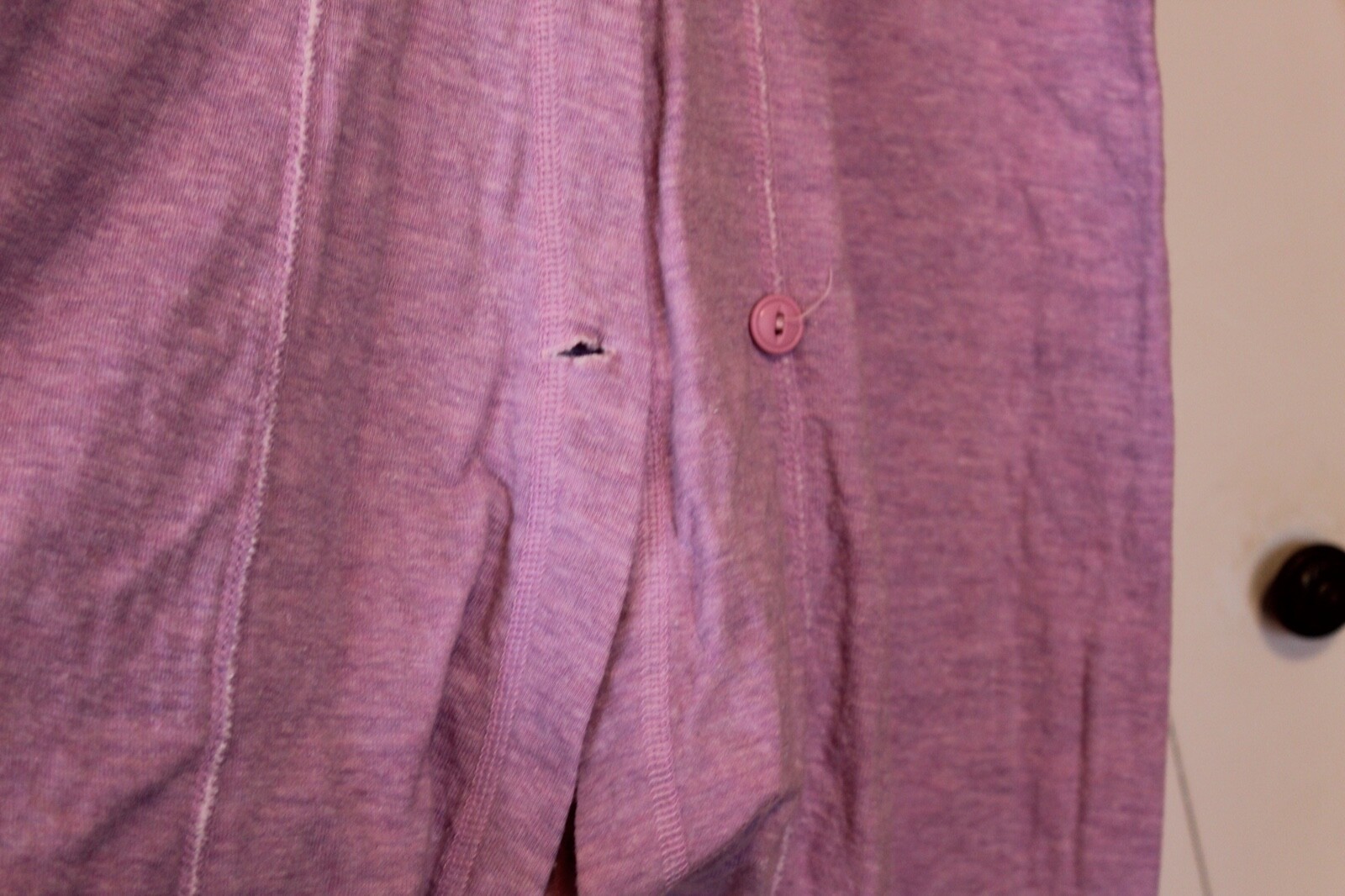 LL Bean Long Johns One Piece Union Suit Wool Lilac Purple Pajamas