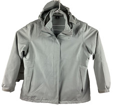 Camel Crown Women's 3 In 1 Outdoor Jacket Size Xxl Light Gray Hooded Removable