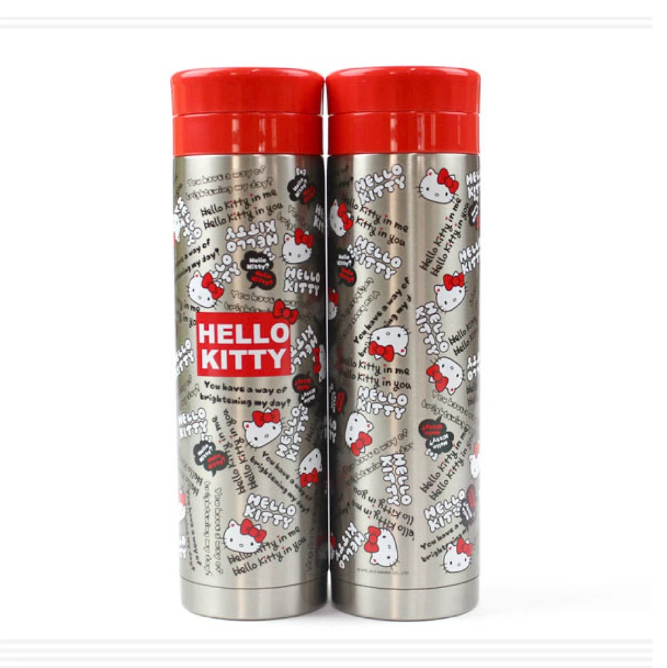 Botella de agua termo vaso Hello Kitty LOCK&LOCK acero inoxidable 300 ml (10 oz). Foto 2 de 4