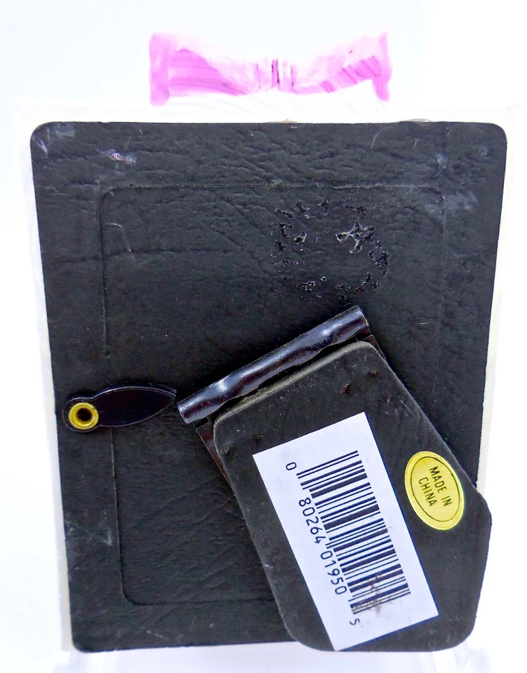 Marco de fotos para guardería, blanco, bloques para bebés, flores, cinta rosa, plástico, 2"x1,5" Foto 2 de 2