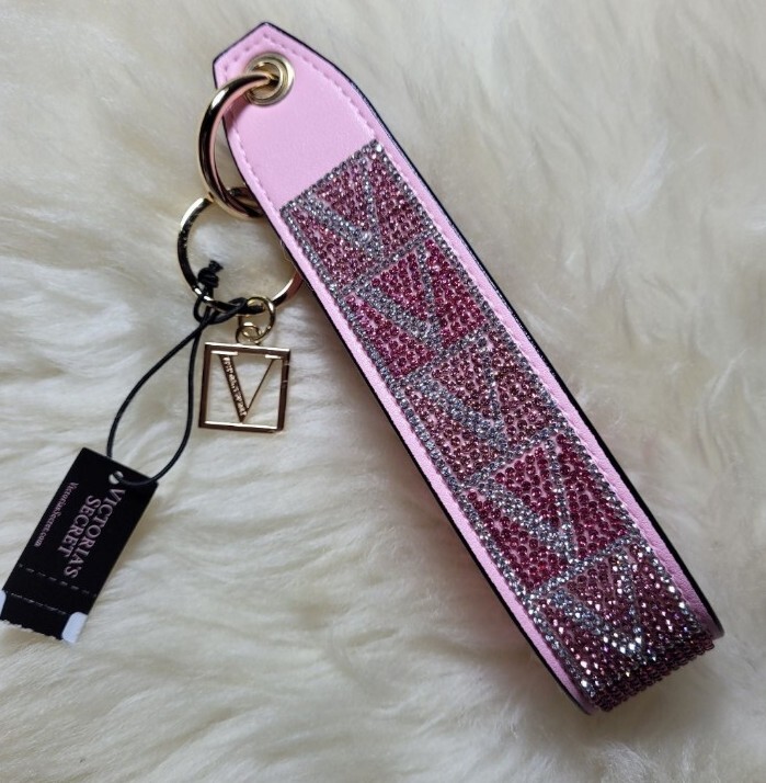 Victoria's Secret rhinestone wristlet strap keychain eBay