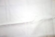 White Cloth Block Pattern Oval Tablecloth 60" x 80"