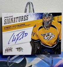 2012-13 Panini PRIME Hockey CHET PICKARD #15 PRIME SIGNATURES ROOKIE AUTO 35/99