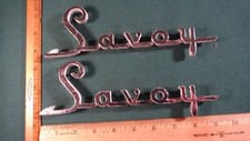 Cd99 Plymouth Savoy Fender Emblems Vintage Script 1954 1541159 Plymouth Savoy