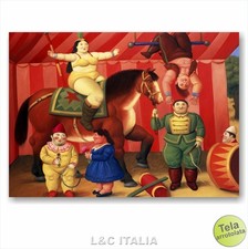 Botero, Gente del circo - STAMPA SU TELA PER QUADRO 70x50 ARREDAMENTO CASA ARTE
