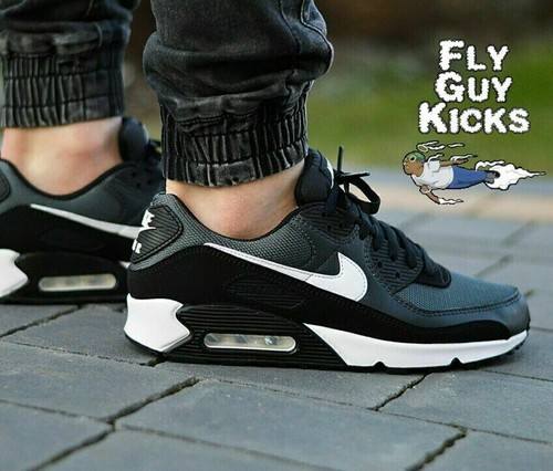 Authentic Nike Air Max 90 Black Smoke Grey CN8490-002 Iron White Off Oreo  Panda | eBay