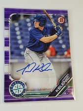 Jarred Kelenic 2019 Bowman Purple Parallel Autograph 124/250 Prospect Auto card
