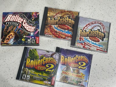 Roller Coaster Tycoon PC Game Lot - 6 Discs