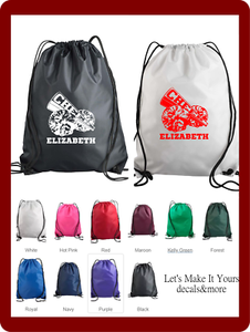 monogrammed cinch sack