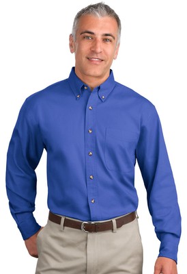 Download Port Authority Men's Button Down Long Sleeve Cotton Pocket ...