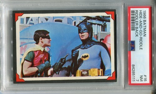 1966 Batman Riddler Back #16 Hide-And-Go-Riddle PSA 7 NM Burt Ward ...