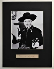 THE CISCO KID Duncan Renaldo 1940's signed album page autograph 