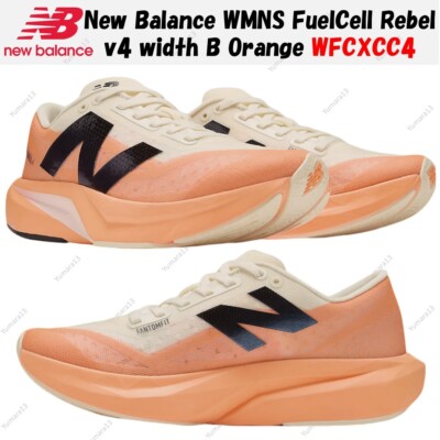 New Balance WMNS FuelCell Rebel v4 width B Orange WFCXCC4 Women's