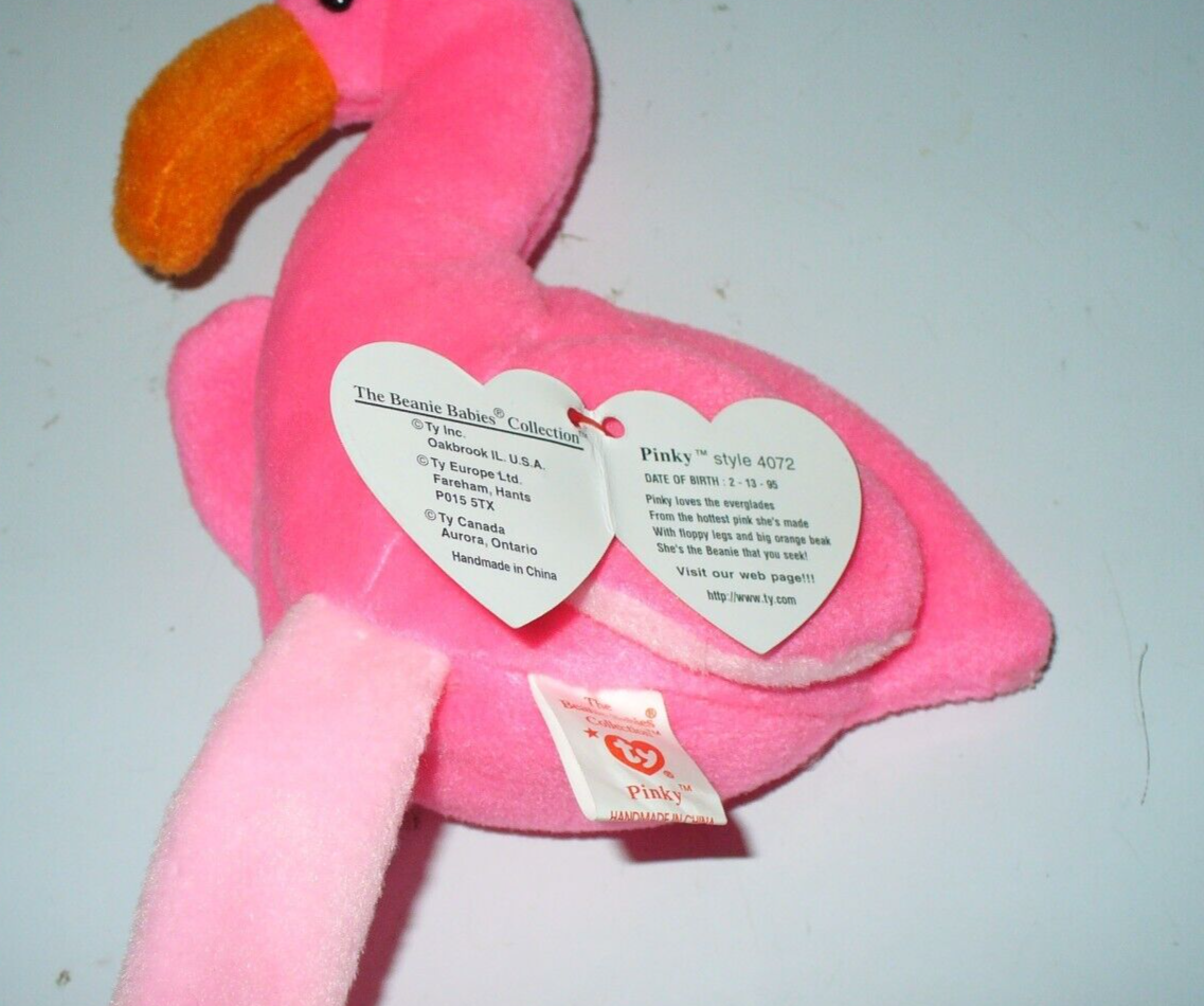 Ty Beanie Babies Pinky the Flamingo Plush Toy 8421040728 eBay