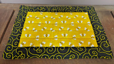 Handmade Quilted 13 x 10 Casserole Hot Pad -Flying Bees