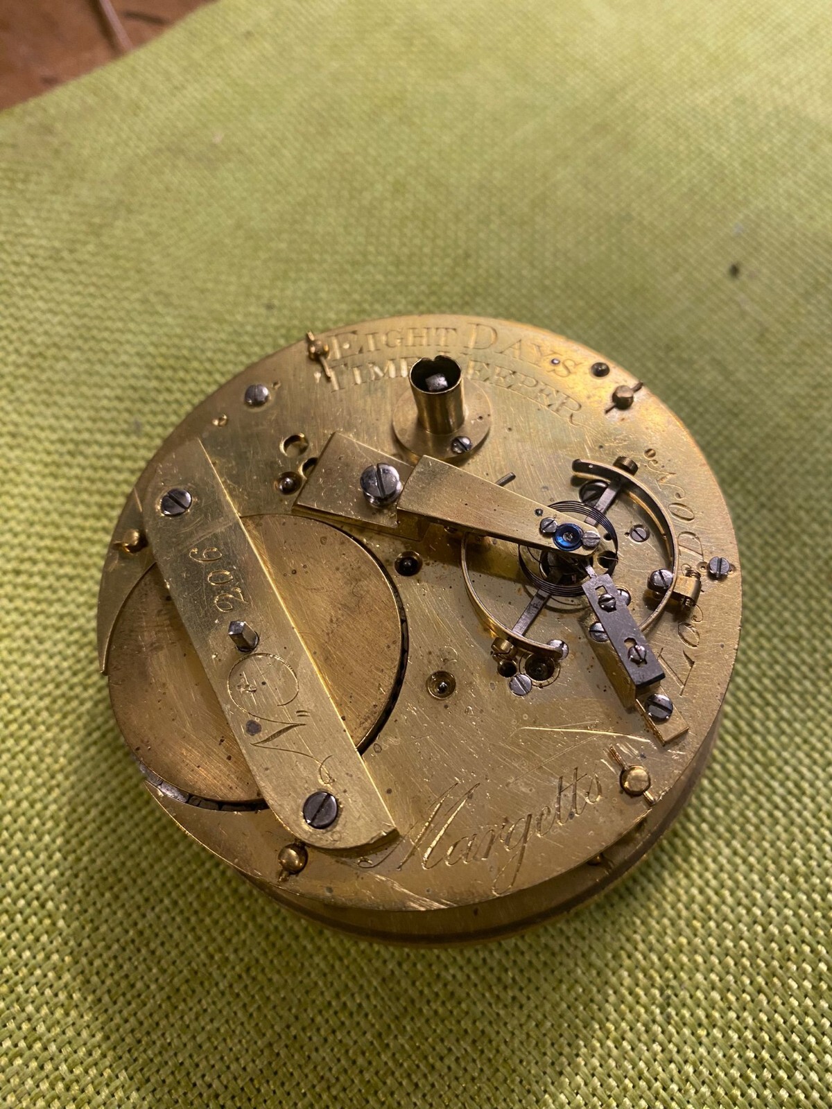 Giant 8 Day detent fusee Marine Pocket chronometer watch by Margetts