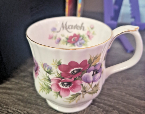 Royal Albert Bone China Teacup ONLY  Flower of the Month Anemones - March - Picture 2 of 7