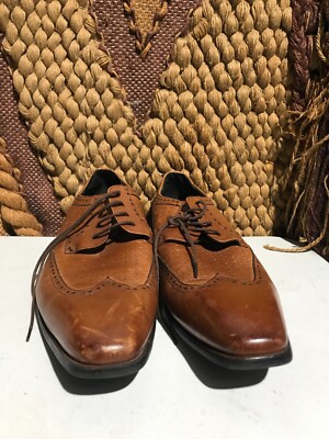 ?? STACY ADAMS Dunbar Wingtip Oxford Brown Dress Shoes - Men‎ Sz 8M - PERFECT! Stacy Adams Dunbar Leather Wingtip Oxfords, Tan | Dress  main image 4