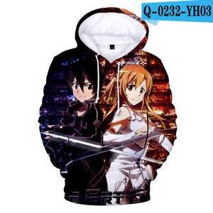 Anime Sword Art Online Unisex Hoodie Long Sleeve Sweater Sweatshirt Coat Tops#D1