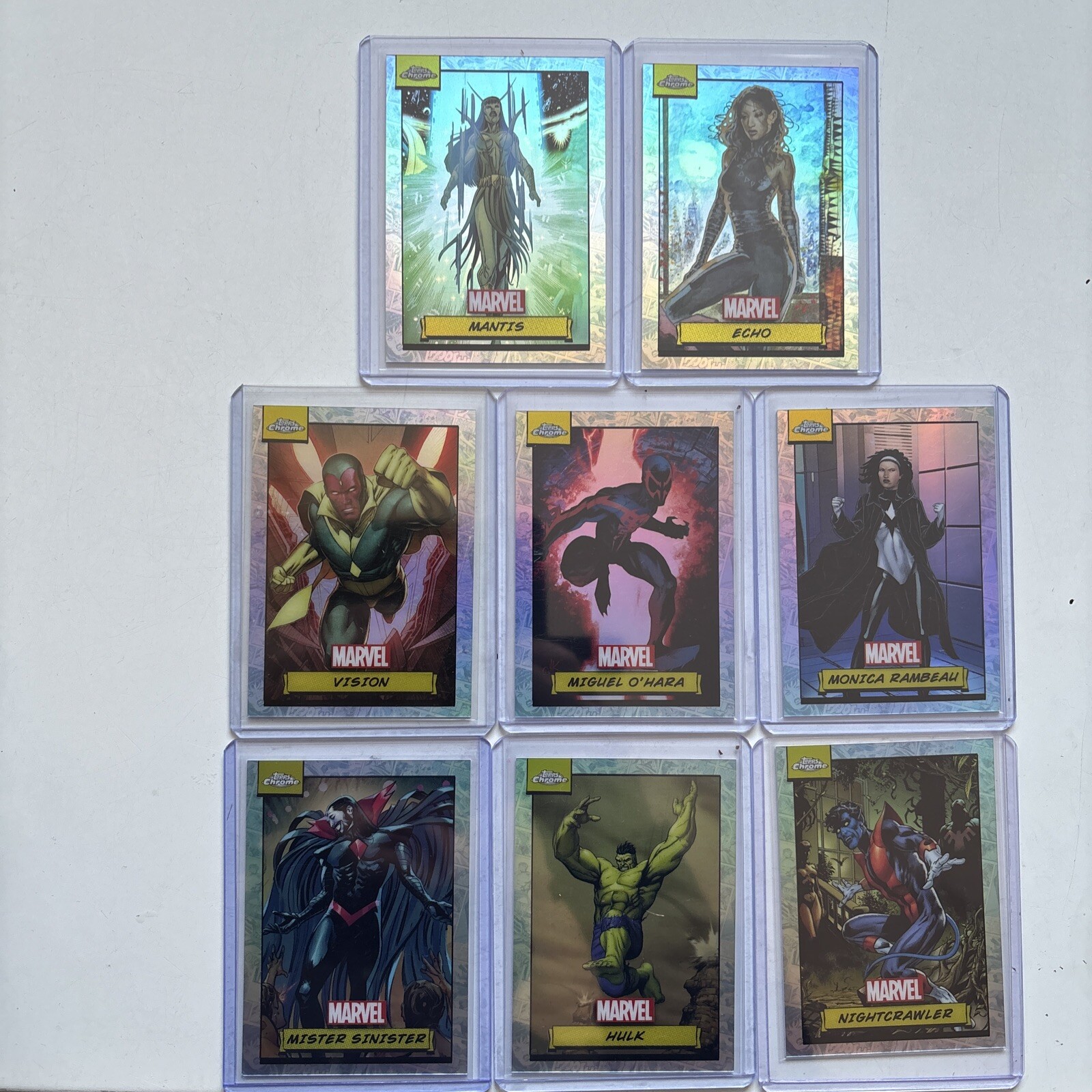 Marvel Topps Chrome Refractor Bundle with 8 Collectible Cards