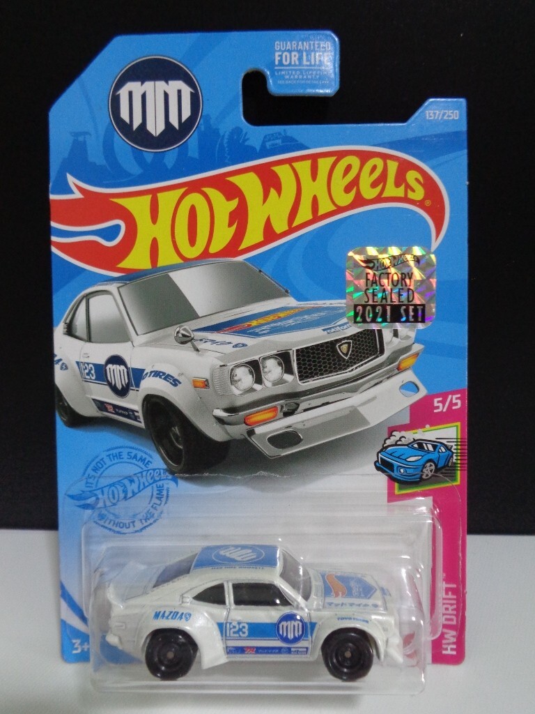 Hot Wheels 2021 Super Treasure Hunt Mazda RX-3 White STH US Carded