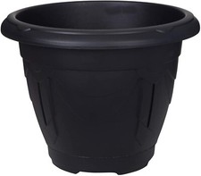 Image of PLASTIC VENETIAN ROUND PLANT FLOWER POT PLANTER GROW CONTAINER WATER BARREL