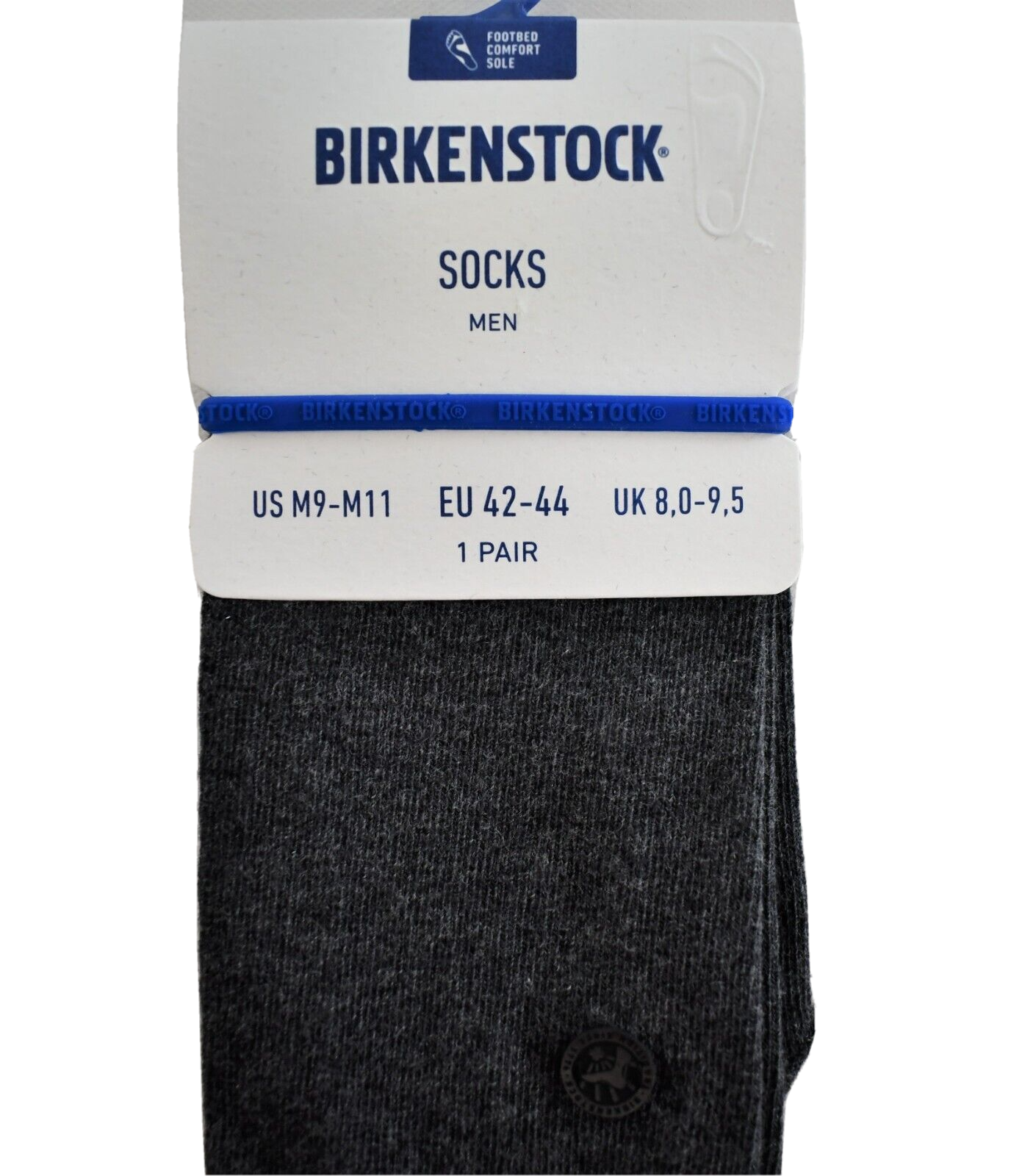 SAOLA BIRKENSTOCK FOOTBED COMFORT SOLE Gray ORGANIC COTTON Men Socks M9 M11 EU42 44