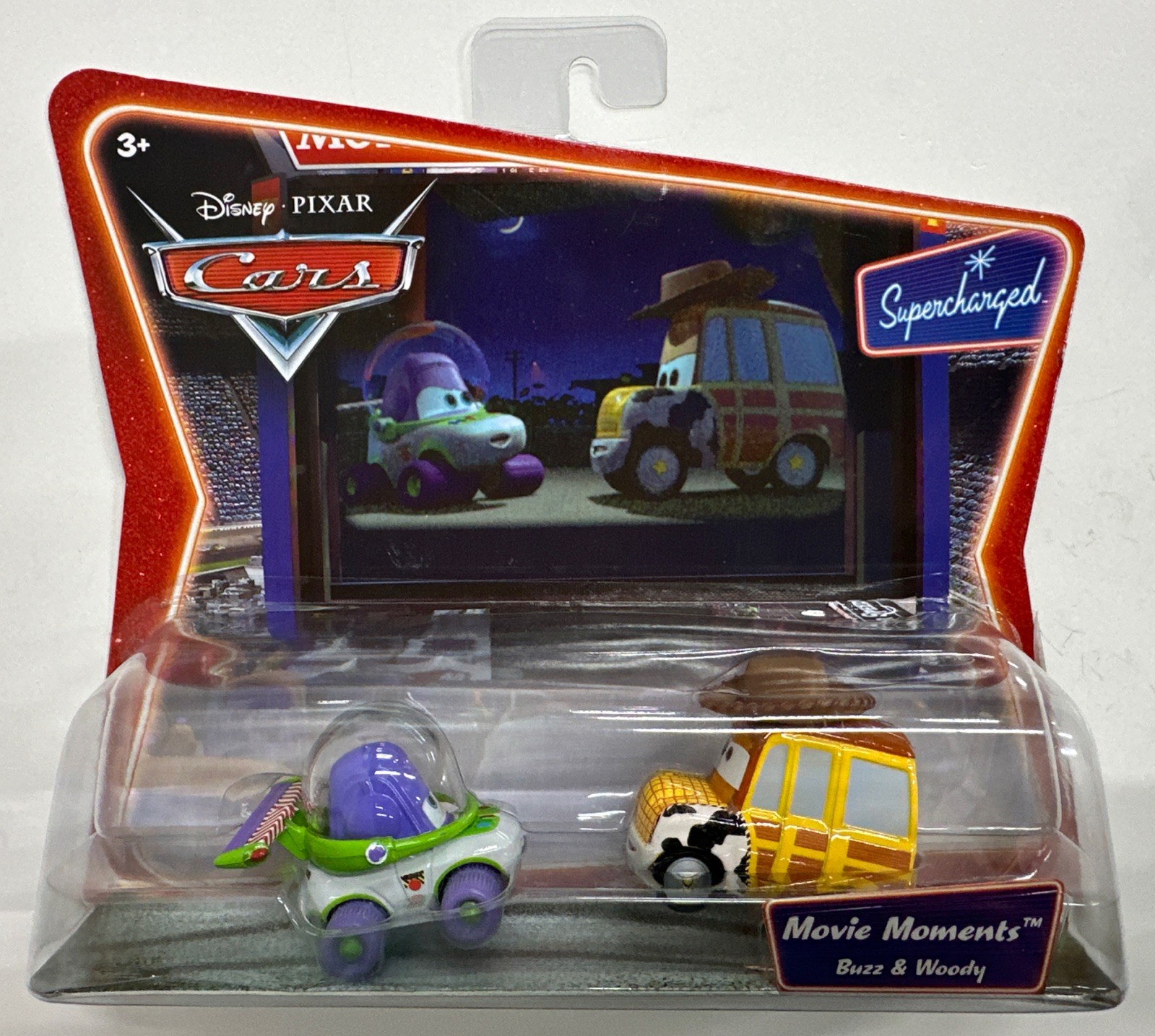 Disney Pixar Cars Movie Moments Supercharged Buzz & Woody Vehicle Set Mattel