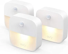eufy by Anker Stick-On Night Light Warm White LED 3-Pack AK-T1301021 - White