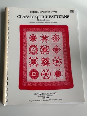  Kansas City Star Classic Quilt Patterns Motifs & Design Vol. 1 -10  Incl. Index