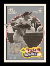 2005 UD Baseball Heroes: # 72 Stan Musial 3000 Hit Relic /15 NM-MT OR BETTER