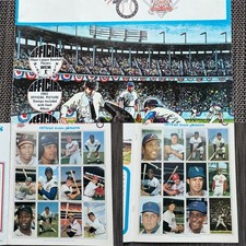 1971 Dell Team Stamps Today's All Stars Aaron Clemente Rose Mays Complete Book