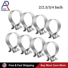 48pcs 22.53narrow Band Exhaust Muffler Lap Joint Clamps Stainless Steel T304 48pcs 22.53narrow Band Exhaust Muffler Lap Joint Clamps Stainless Steel T304