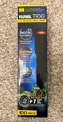 Fluval T100 Fully Electronic Aquarium Heater 100 watt Up To 30 US Gal