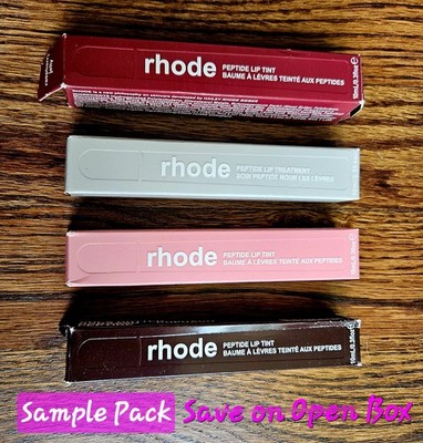4 RHODE Peptide Lip Tints | Hailey Bieber | Espresso Raspberry Ribbon Unscented