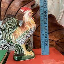 Ceramic Round-Belly Rooster Figurine with Red Comb — listing 5